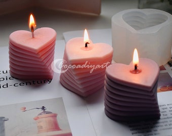 Rotating Heart Candle Mold-Love Heart Candle Mold-Romantic Heart Candle Mold-Valentine Candle Mold-Plaster Art Mold-Aroma Candle Soap Mold