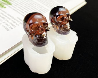 Miniatur Schädel Silikon Gießharz Gießform-Cool Skull Armband Mold-Skull Keychain Mold-Skull Halskette Anhänger Form-Ohrringe Schmuckherstellung