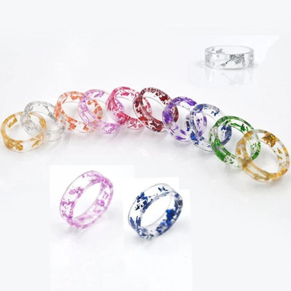 Płaska forma silikonowa na pierścień - słodka płaska forma z żywicy na pierścień - DIY suszone kwiaty żywiczne pierścienie forma - okrągła forma do wyrobu biżuterii pierścień forma - epoksydowa żywica artystyczna