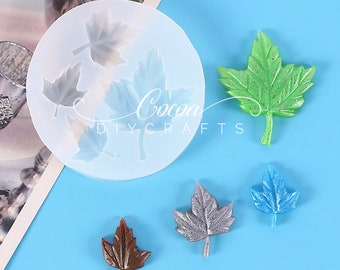 Maple Leaf Resin Mold-Maple Leaf Silicone Mold-Maple Leaves Mold-Jewelry Charm Mold-UV Resin Mold-Crystal Epoxy Art Mold