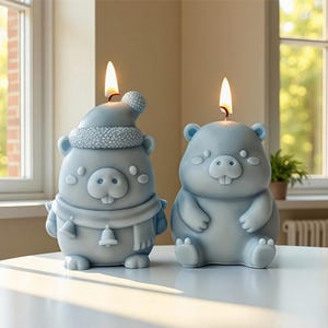 3D Capybara Candle Silicone Mold-Cartoon Capybara Candle Mold-Christmas Capybara Candle Mold-Animal Soap Mold-DIY Aromatherapy Plaster Mold