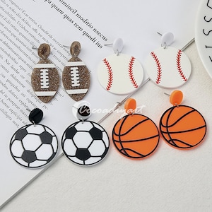 Sports Ball Earring Mold-Football Earring Resin Mold-Basketball Baseball Earring Mold-Silicone Earrings Mold-Jewelry Charm Mold-Gift for Her