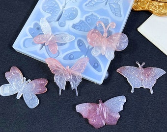 Bella farfalla in silicone stampo-farfalla resina stampo farfalla-orecchini farfalla stampo-farfalla collana gioielli stampo fai-da-te farfalla pendente stampo