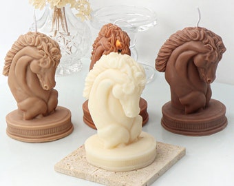 Horse Head Candle Silicone Mold-Horse Head Statue Candle Mold-Horse Head Fondant Mold-Chocolate Cake Decor Mold-Cement Plaster Art Mold