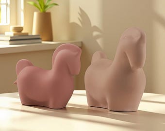 Nordic Horse Silicone Mold-Modern Horse Resin Mold-Animal Horse Keychain Mold-Concrete Cement Horse Mold-Jesmonite Plaster Decor Mold