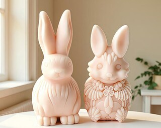 Stampo In Silicone A Forma Di Coniglio Per Candele, Sapone E Resina – Muffa Per Pasqua