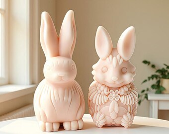 Stampo In Silicone A Forma Di Coniglio Per Candele, Sapone E Resina – Muffa Per Pasqua