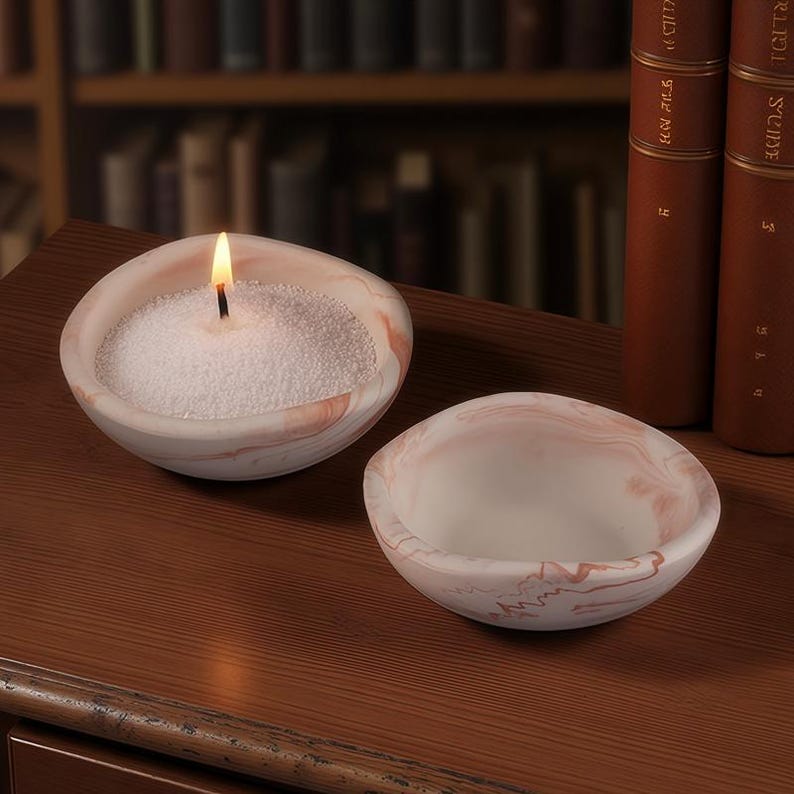 Molde de silicona para plato pequeño, molde de resina para baratijas irregulares, molde para bandeja de joyería, molde para recipiente de hormigón para velas, molde de yeso Jesmonite imagen 1