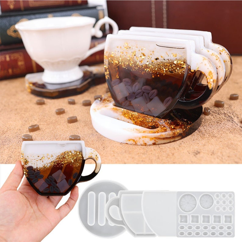 Coffee Cup Quicksand Moldcoffee Cup Shaker Resin Moldcoffee Etsy