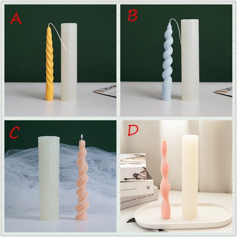 Spiral Taper Candle Moldtwist Candle Moldpillar Candle Etsy