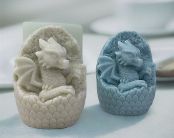 Dragon Egg Candle Silicone Mold-Dragon Baby Candle Mold-Easter Egg Candle Mold-Beeswax Candle Soap Mold-Cement Jesmonite Resin Art Mold