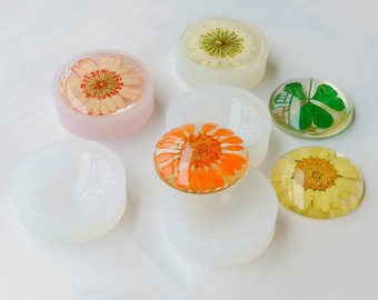 25mm Gemstone Silicone Mold-Time Gem Resin Mold-Small Round Gem Mold-Cabochon Gem Stone Mold-Gem Resin Casting Mold-Epoxy Resin Art Mold