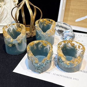 Geode Planter Silikonform-Geode Topfform-Luftpflanzenhalterform-Beton Kerzenhalterform-Kristallstifthalterform-Zement Harz Dekorform