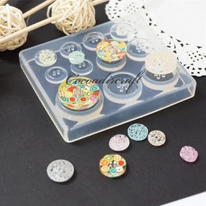 10mm 25mm Button Silicone Mold-Cute Button Resin Mold-Round Button Shaped Mold-Clothing Button Mold-Jewelry Making Mold-Epoxy Resin Art Mold
