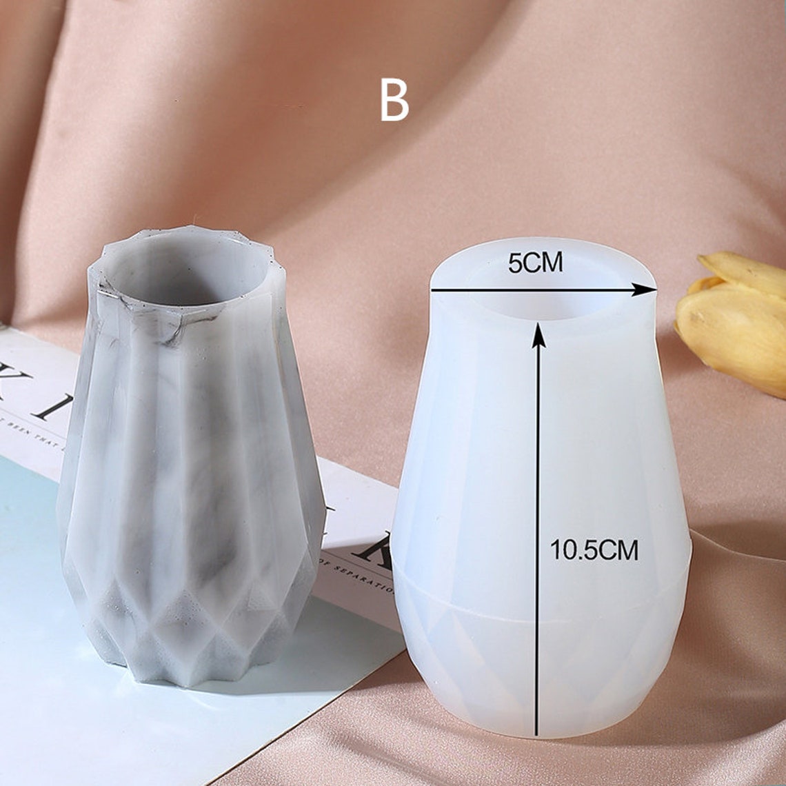 3D Vase Silicone MoldVase Resin MoldVase Mold With Flower Etsy