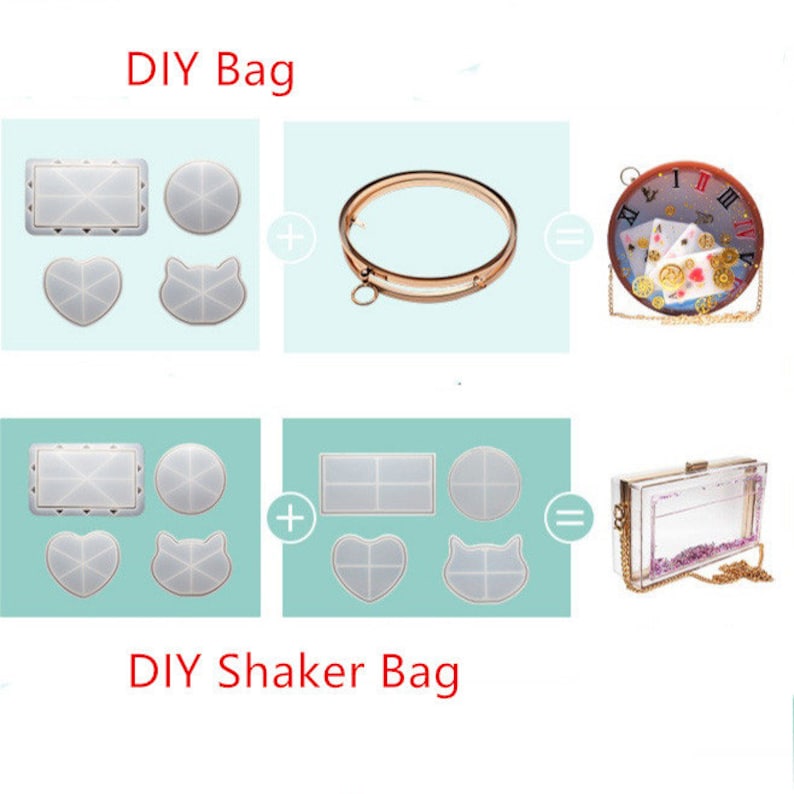 Purse Clutch Bag Silicone Molddiy Quicksand Bag Resin Mold Etsy