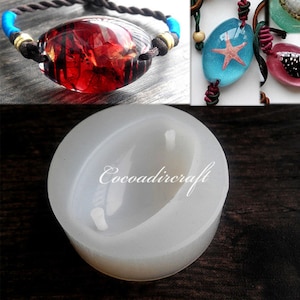 Molde de silicona para pulsera ovalada, molde de resina para collar ovalado, molde para hacer joyas con colgante, molde para hacer muestras de flores secas, molde para arte con resina epoxi