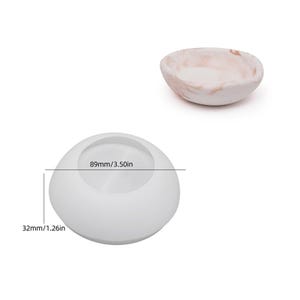 Molde de silicona para plato pequeño, molde de resina para baratijas irregulares, molde para bandeja de joyería, molde para recipiente de hormigón para velas, molde de yeso Jesmonite imagen 4