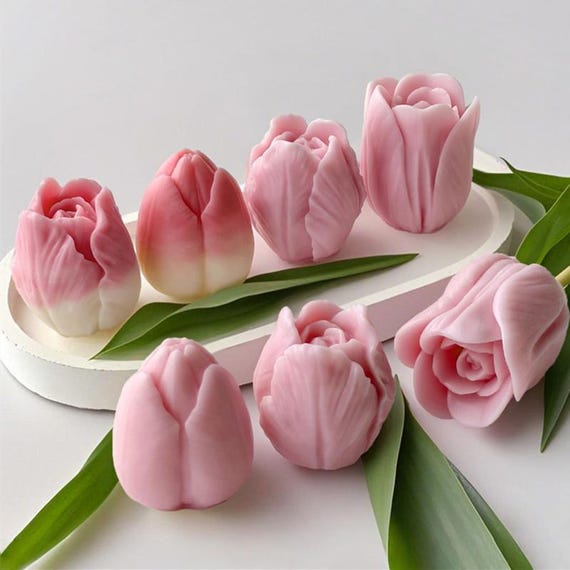 Moule en silicone pour bougies diy et chandeliers tulipes créatifs