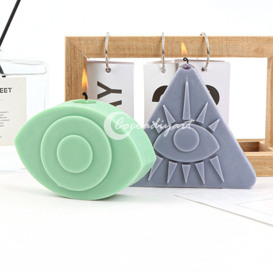 Evil Eye Candle Moldevil Eye Pyramid Candle Moldgeometric Etsy