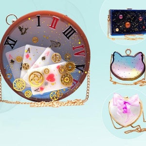 Purse Clutch Bag Silicone Mold-Quicksand Bag Resin Mold- Kawaii Resin Handbag Molds-Jewelry Making Mold-Resin Epoxy Craft Mold