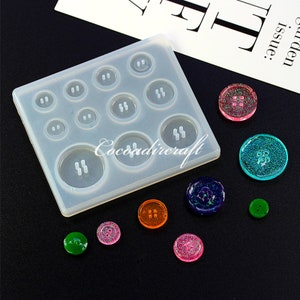 Circle Button Silicone Mold-Colorful Button Resin Mold-Round Button Mold-Button Jewelry Making Mold-Handmade Buttons Mold-Epoxy Resin Mold