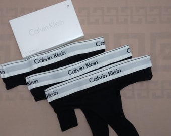 Ck women thong 3 in pack set black