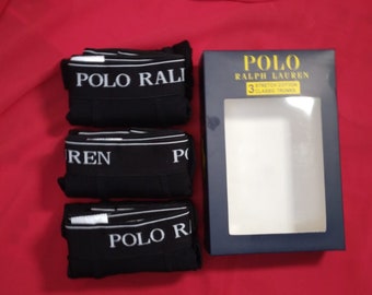 Men polo boxers 3 in pack all black