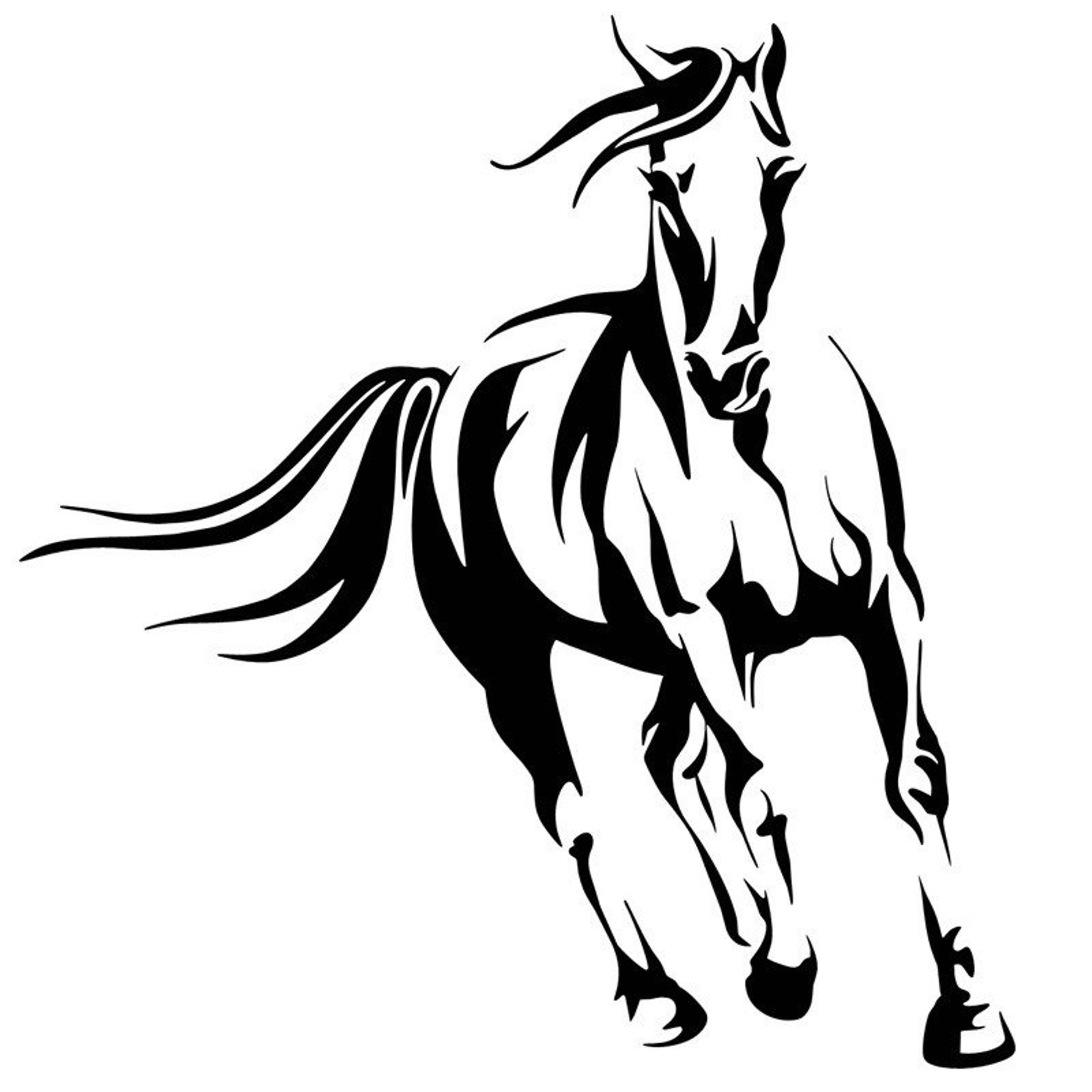 Running Horse Decal Etsy