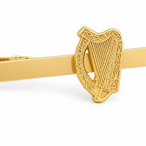 Irish Harp Tieclip Gold Elegant Accessory for Every Occasion Handcrafted Irish Tieclip Unique Irish Gift Ideal for Formal Events