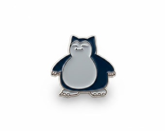 Snorlax Lapel Pin, Pokémon Suit Pin, Gamer Gift for Him, Anime Wedding Accessory, Enamel Badge, Groomsman or Birthday Present