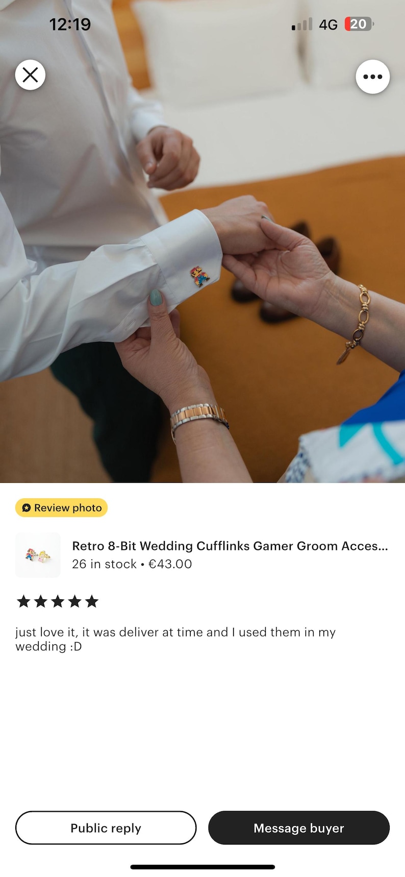 Retro 8-Bit Wedding Cufflinks Gamer Groom Accessory Pixel Art Cufflinks for Wedding Day Unique Geeky Gift Nerdy Boyfriend Gamer Wedding Gift image 6