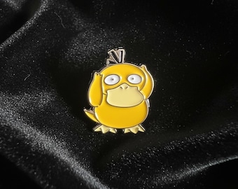 Psyduck Lapel Pin, Pokémon Enamel Brooch, Gamer Gift for Him, Gaming Wedding Accessory, Groomsman Gift