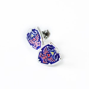 Hylian Shield Cufflinks Legend of Zelda Inspired Accessories Handcrafted Gift for Gamers Geeky Wedding Jewelry Unique Zelda Cufflinks