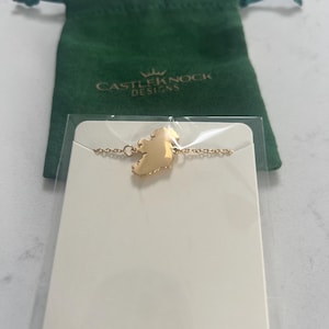 Kaart van Ierland gouden armband handgemaakte Ierse sieraden Keltisch cadeau voor haar Ierse hanger armband Ierland minnaar cadeau unieke Ierse aandenken