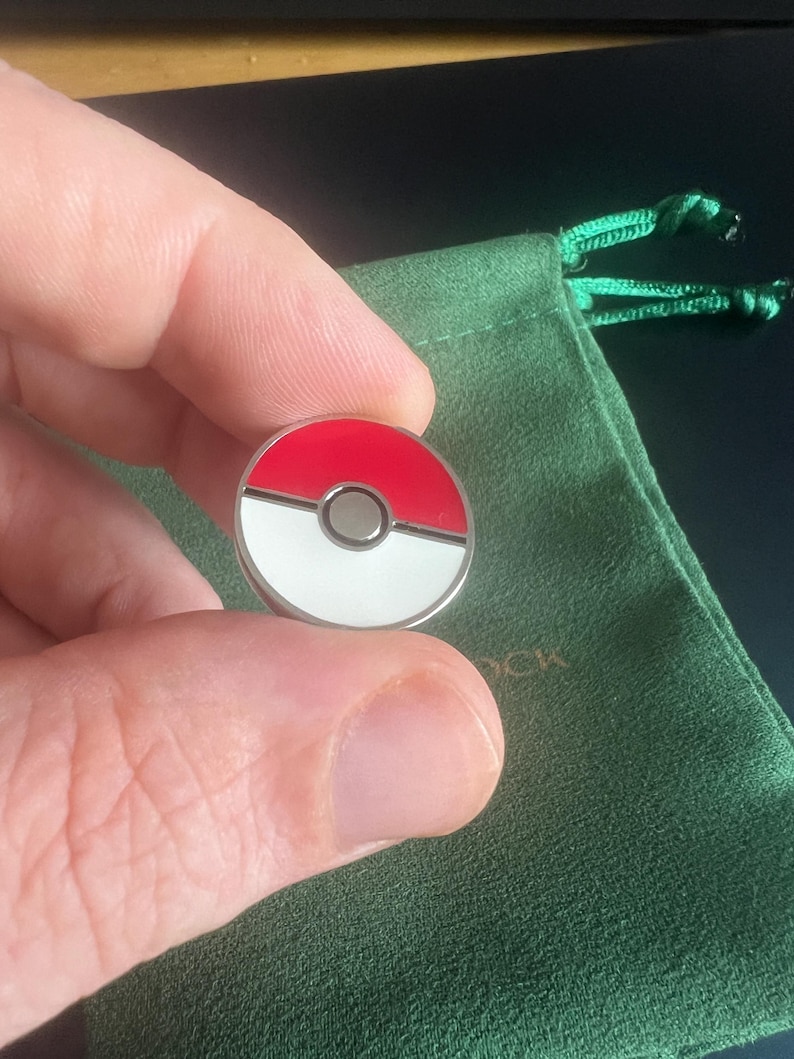 Pokemon Pokeball Lapel Pin Suit Pin Gaming Accessory Fan Jewelry Unique Pokeball Inspired Gift Collectible Pokemon Fan Suit Decoration image 2