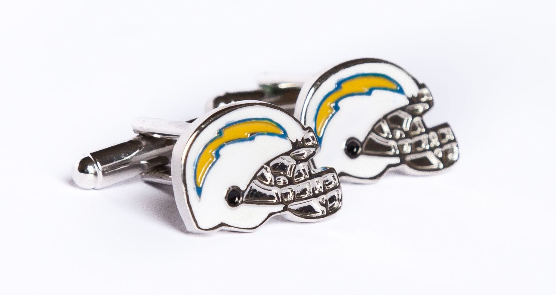 Football Helmet Cufflinks Silver Tone Mens Sports Jewelry Novelty Gift for Football Fan Coach Player