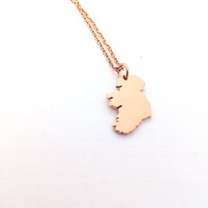 Ireland Rose Gold Necklace Irish Gift Ireland Unique Irish Gift for Her Irish Gift Wearable Ireland Irish Gift Map Necklace Birthday Present
