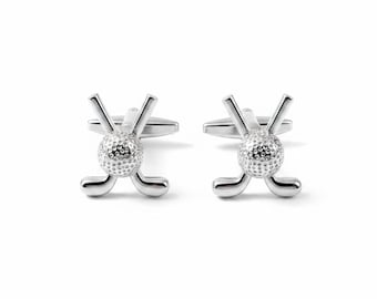 Golf Ball Cufflinks for Men – Luxury Golf Clubs Cufflinks, Golfer Gift, Wedding Accessories, Father’s Day Gift
