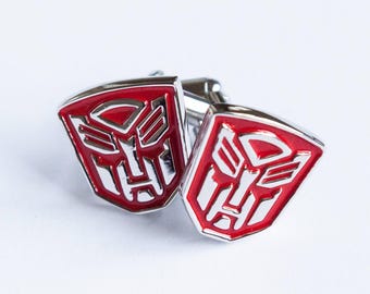 Transformers Autobots Cufflinks Perfect for Fans and Collectors Unique and Stylish Ideal for Special Events or Everyday Wear Great Gift Idea