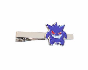 Gengar Tie clip inspired accessories perfect gift for Pokemon fans trainers weddings and special occasions unique design