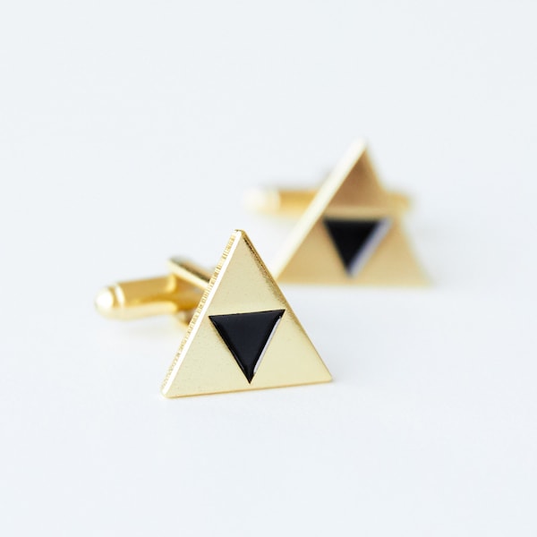 Legend of Zelda Triforce Cufflinks 18k Gold Plated