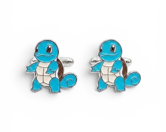 Squirtle Cufflinks – Pokemon Inspired Gift – Prom / Debs / Wedding / Groomsmen Cufflinks