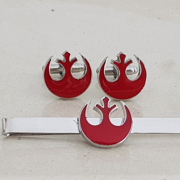 Rebel Alliance Cufflinks & Tieclip Set