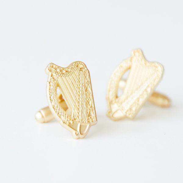 Irish Harp Cufflinks: Elegance for Every Occasion, Irish Wedding Cufflinks, Irish Gift