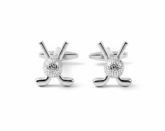 Golf Ball Cufflinks for Men – Luxury Golf Clubs Cufflinks, Golfer Gift, Wedding Accessories, Father’s Day Gift