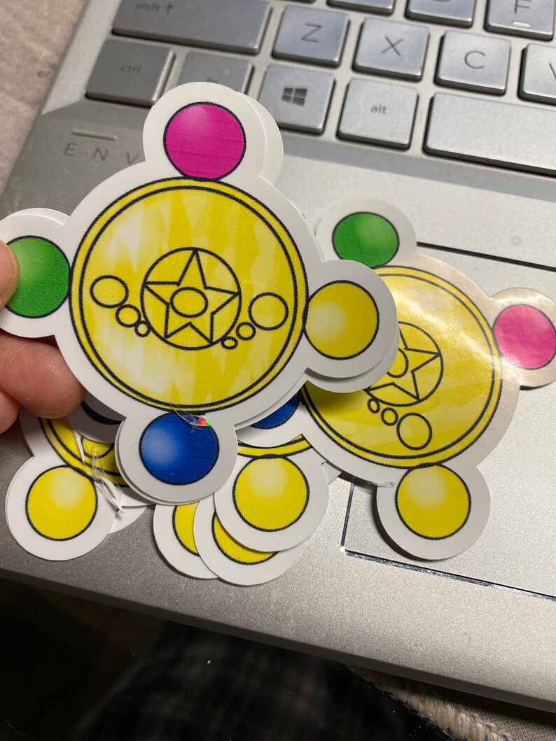 Prism moon locket sticker