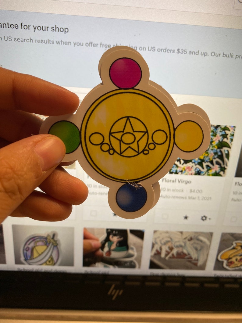 Prism moon locket sticker