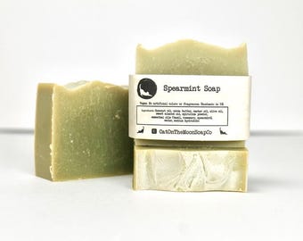 Spearmint Soap *vegan /  palm oil-free / no artificial fragrances or colors*