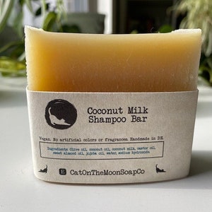 Coconut Milk Shampoo Bar vegan / palm oil-free / no artificial fragrances or colors image 2